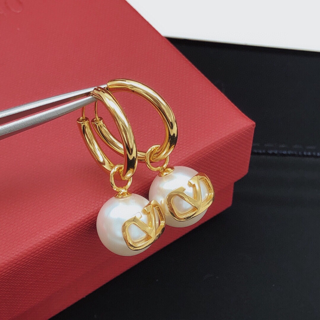 Valentino Pearl Hook Earrings