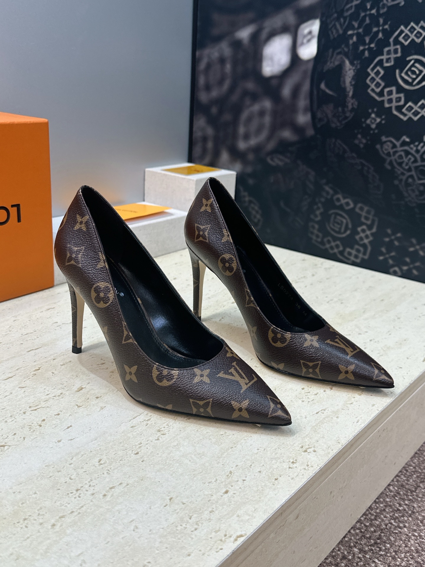 LV Monogram Canvas Pumps