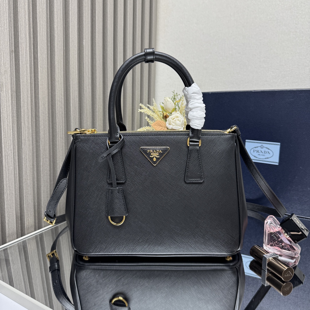 Prada Galleria medium Saffiano leather bag-Black 1BA863