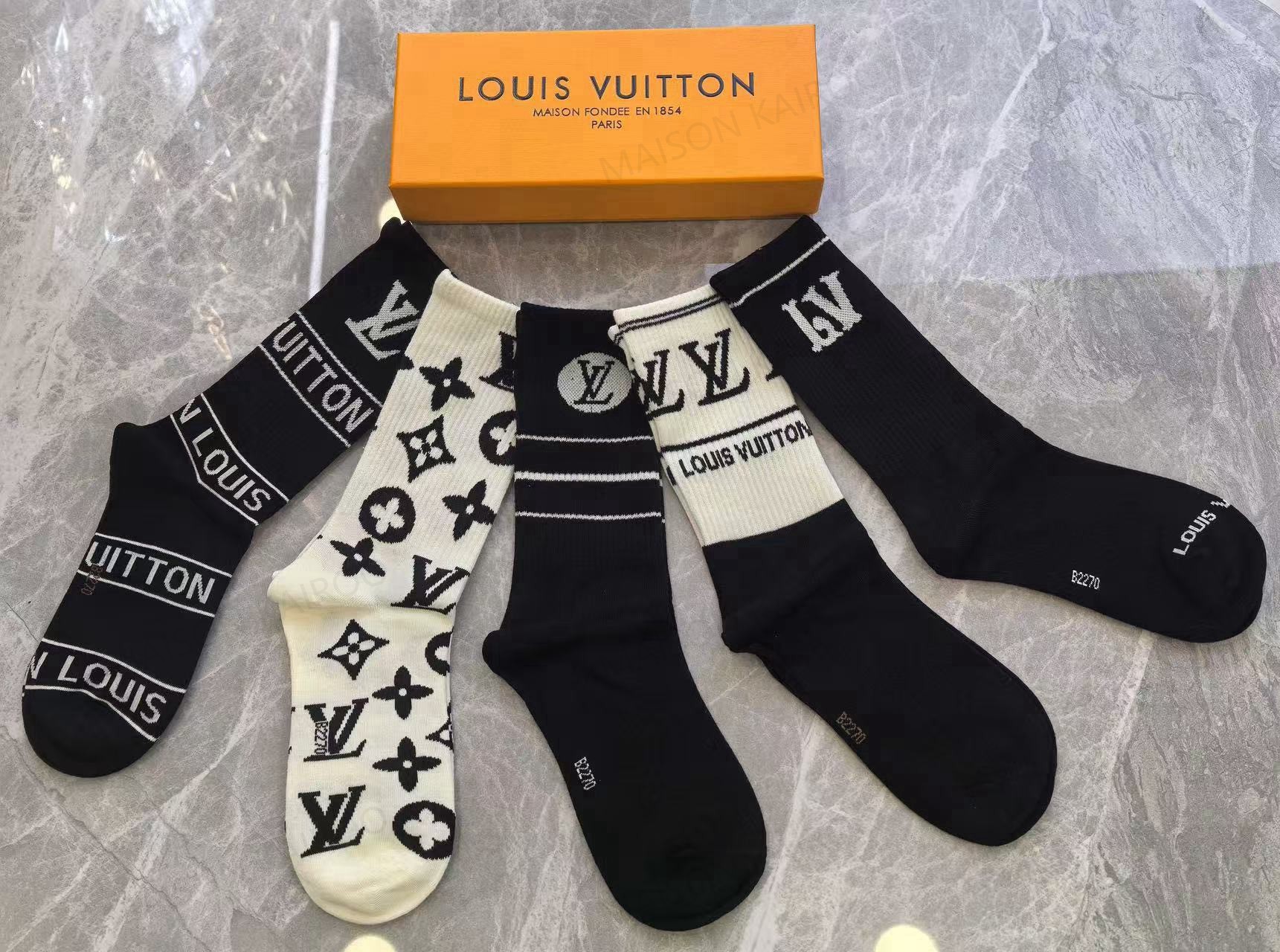 Louis Vuitton LV Socks 5-Pack - KAIROO