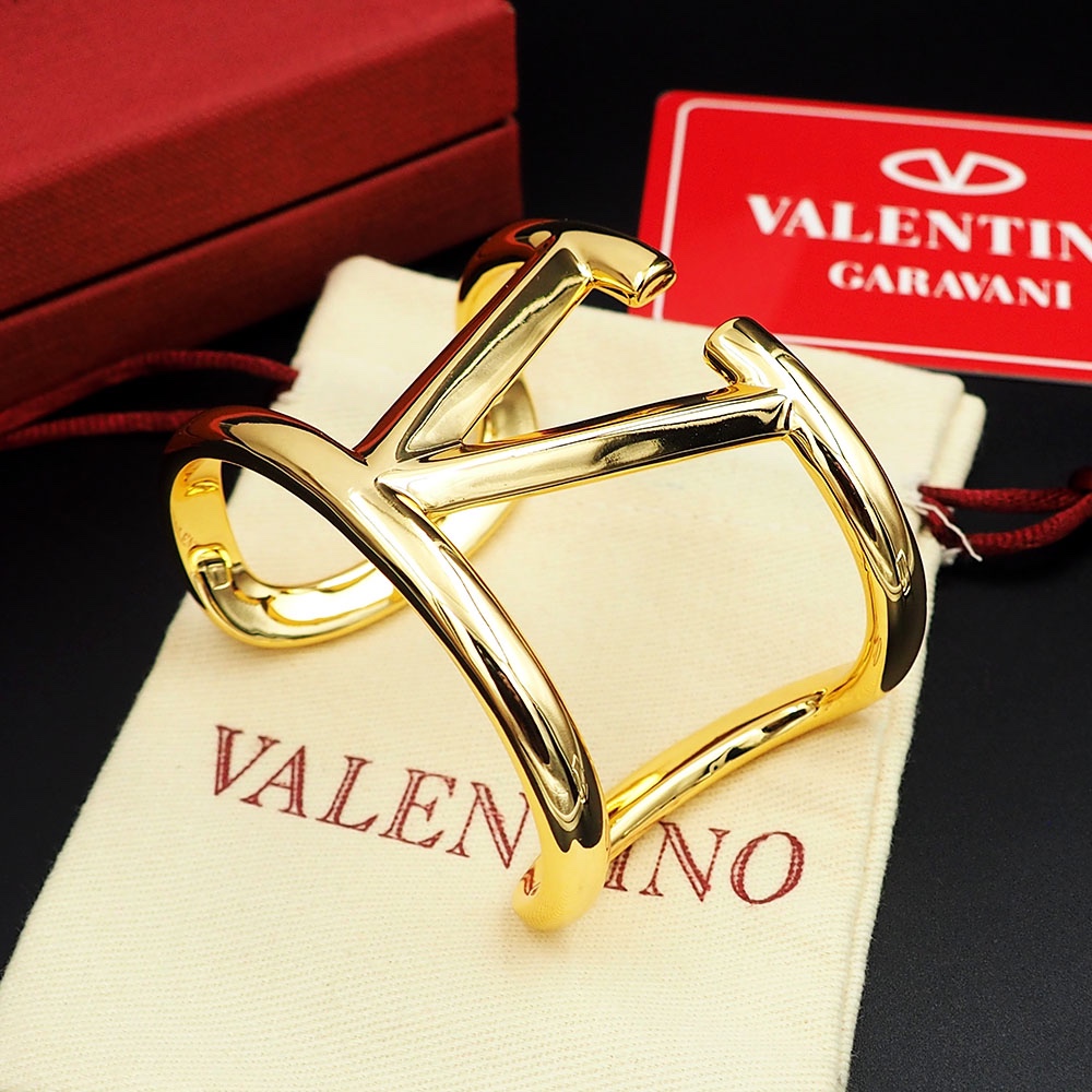 Valentino Gold Wide Open Bracelet
