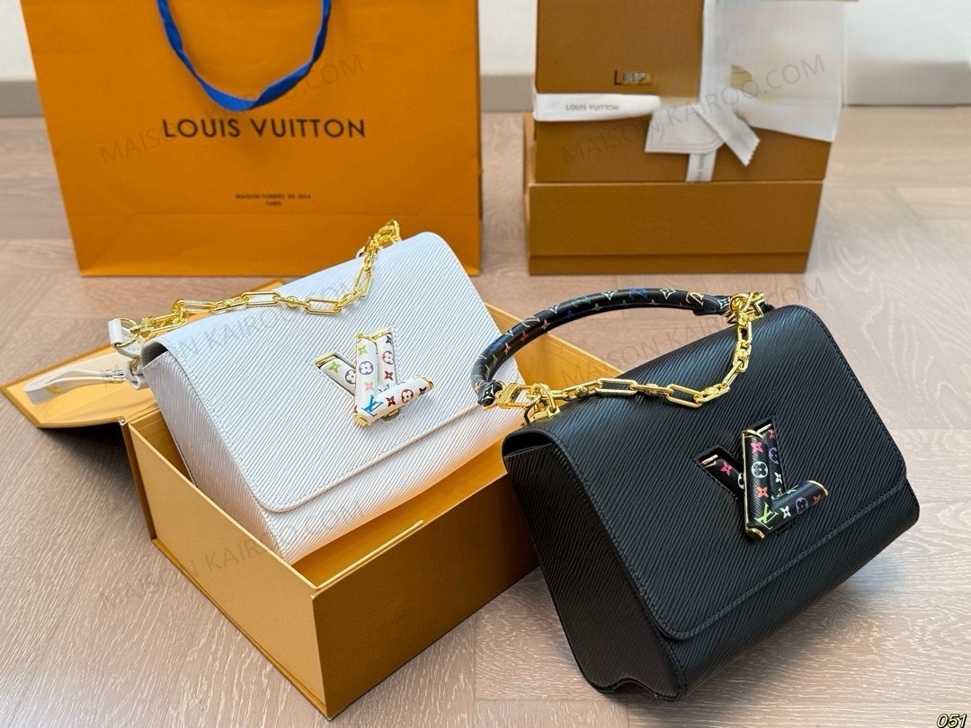 Louis Vuitton LV x TM Twist West Epi Multicolore Monogram Logo Wrapped Handle Leather Shoulder Bag - KAIROO