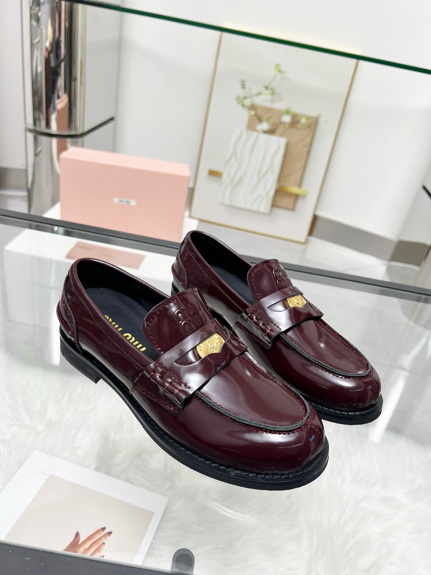 Miu Miu Leather Loafer