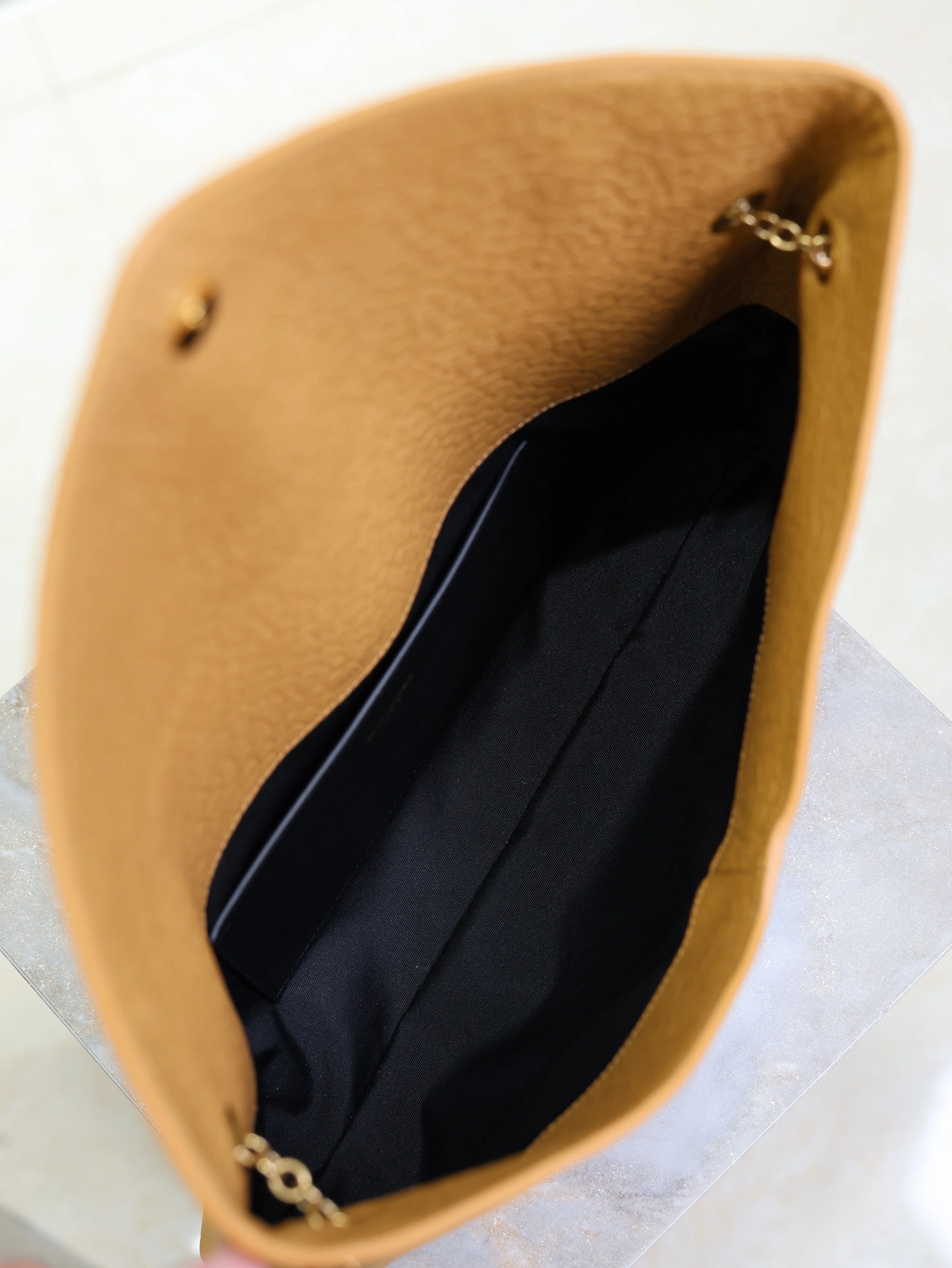Saint Laurent YSL Cassandre **L Bag 35cm Light Brown Lambskin GHW