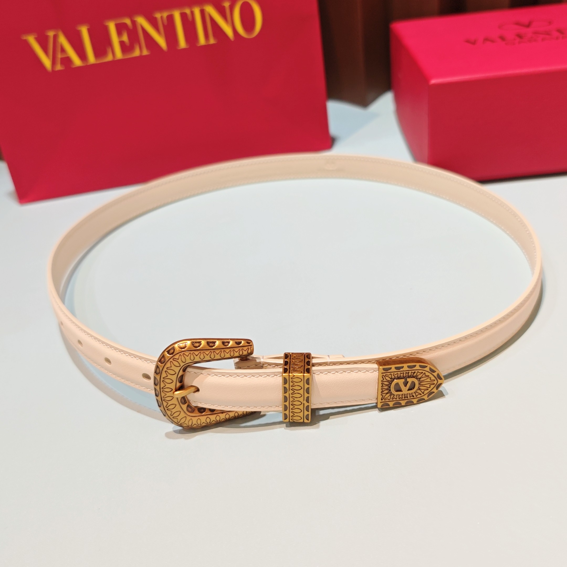 Valentino Leather Belt 2cm