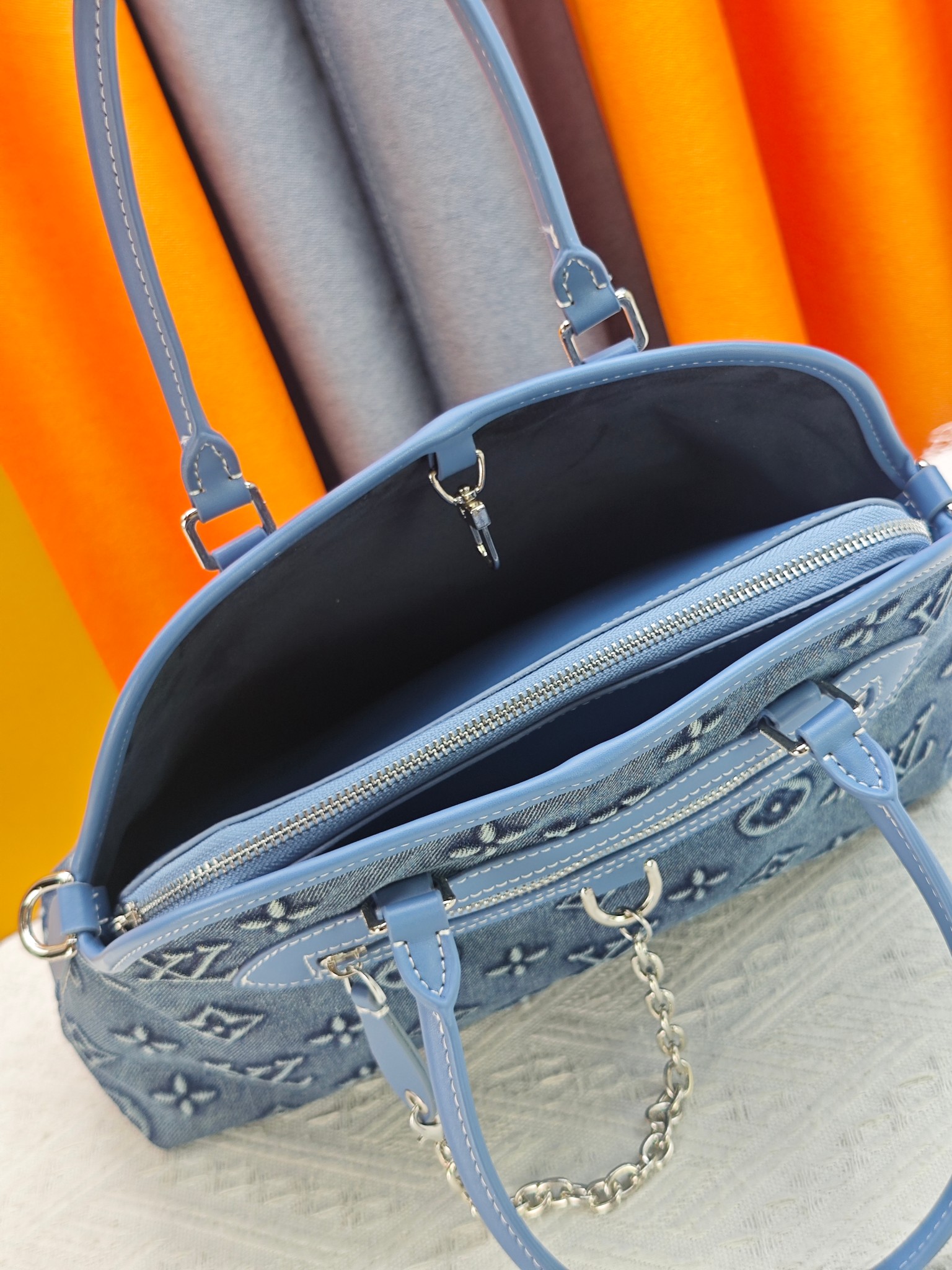 Louis Vuitton LV Tannin denim shell bag