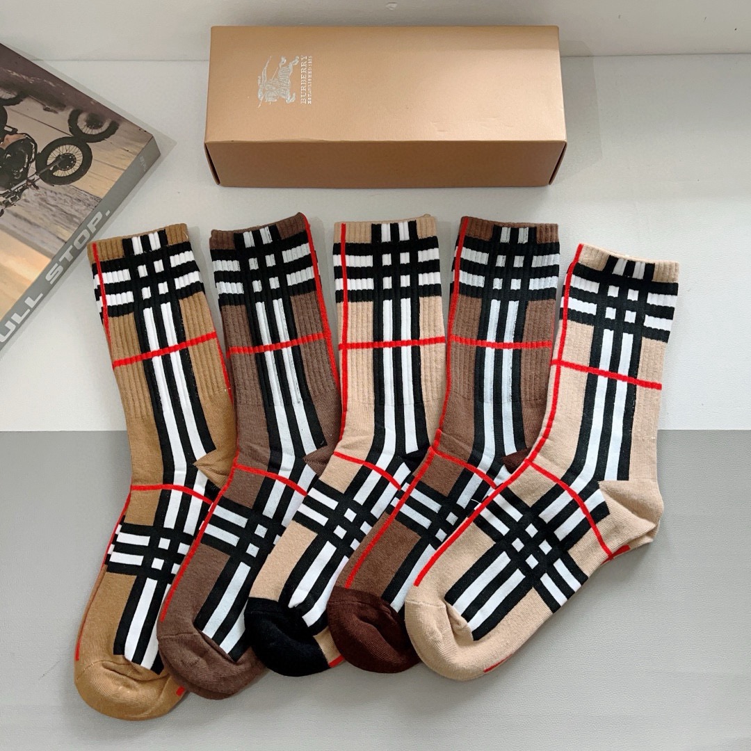Burberry Socks 5-Pack - KAIROO