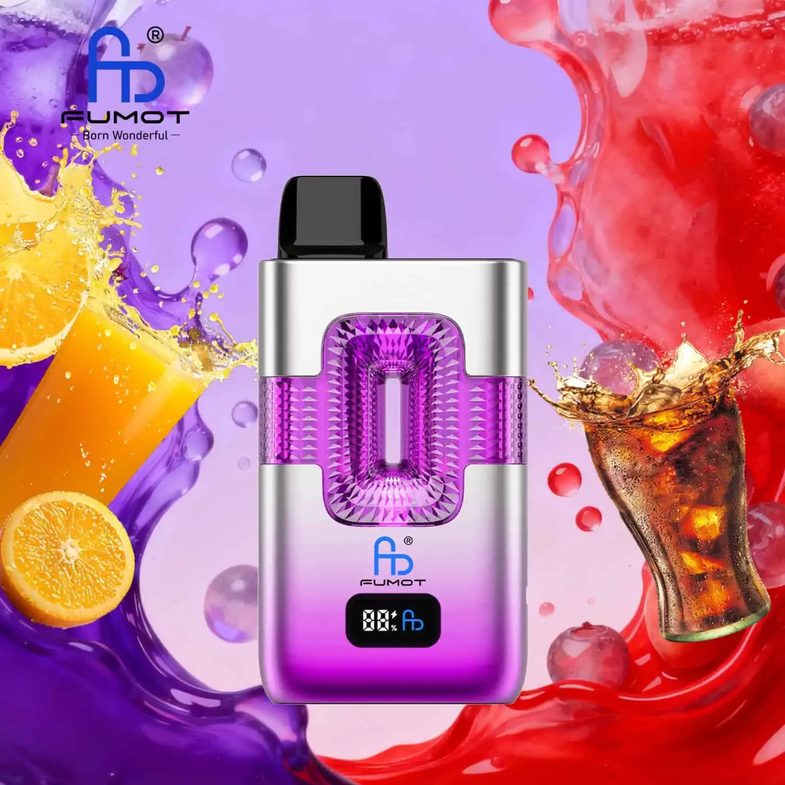 FUMOT ECO 2in1 50K Dual Flavor Disposable Vape – Fanta & Cola Ice - Vaba Vape-Shop
