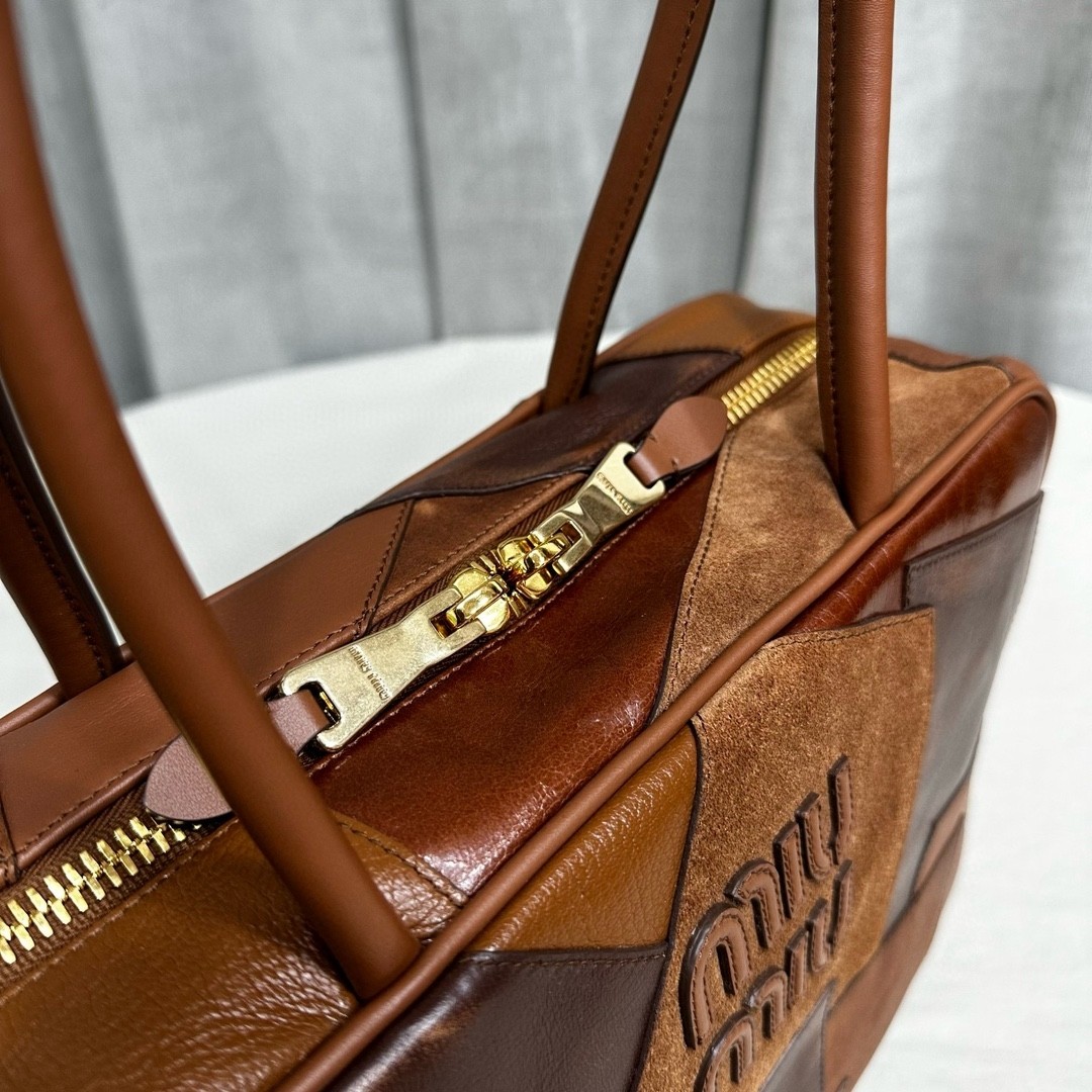 Miumiu Beau bag with leather patches