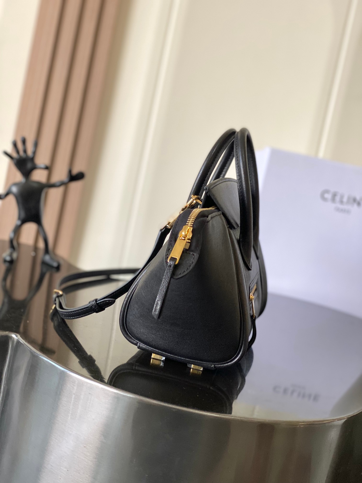 Celine Little Black Luggage in Grained Calfskin
