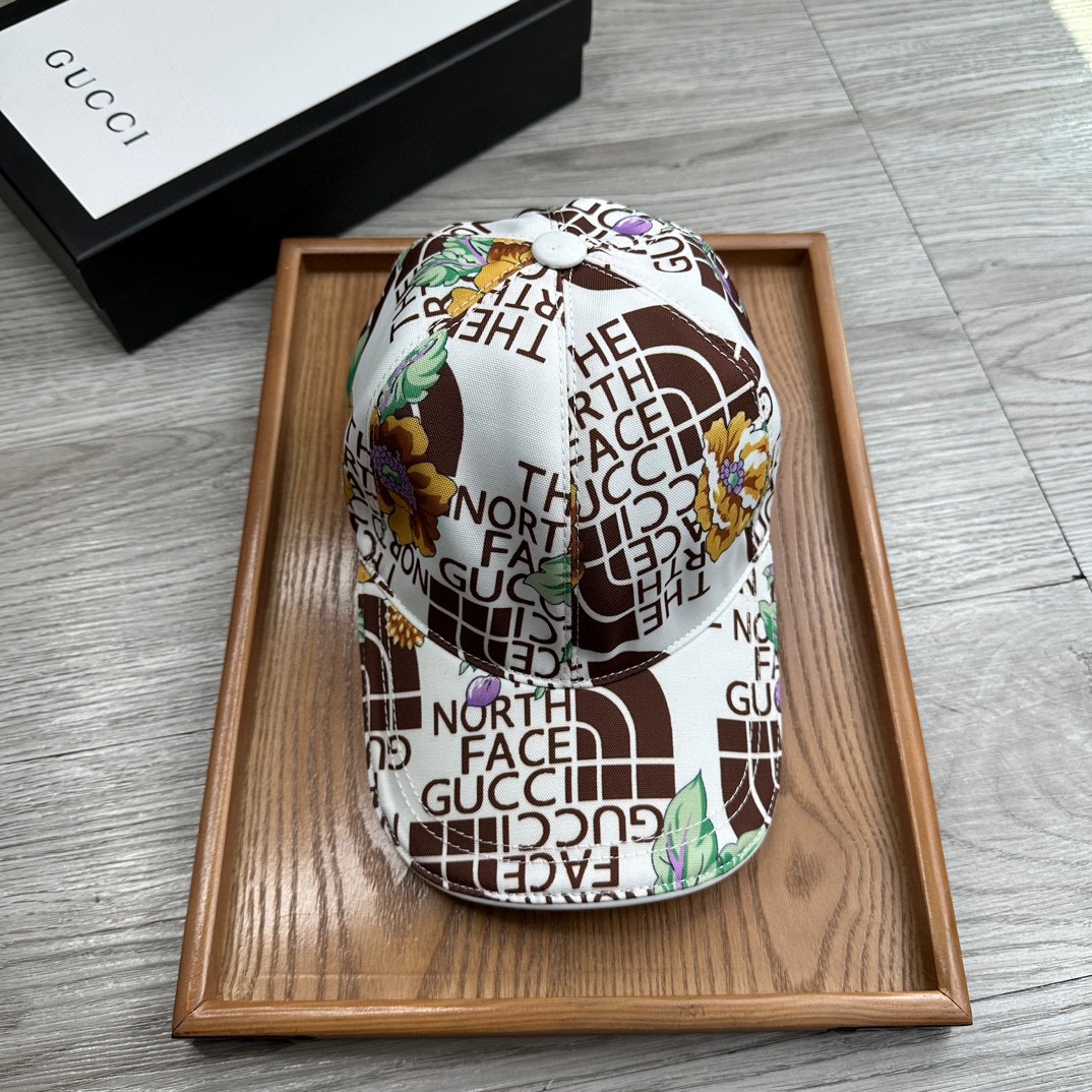 Gucci x The North Face Floral Print Baseball Cap Hat - KAIROO