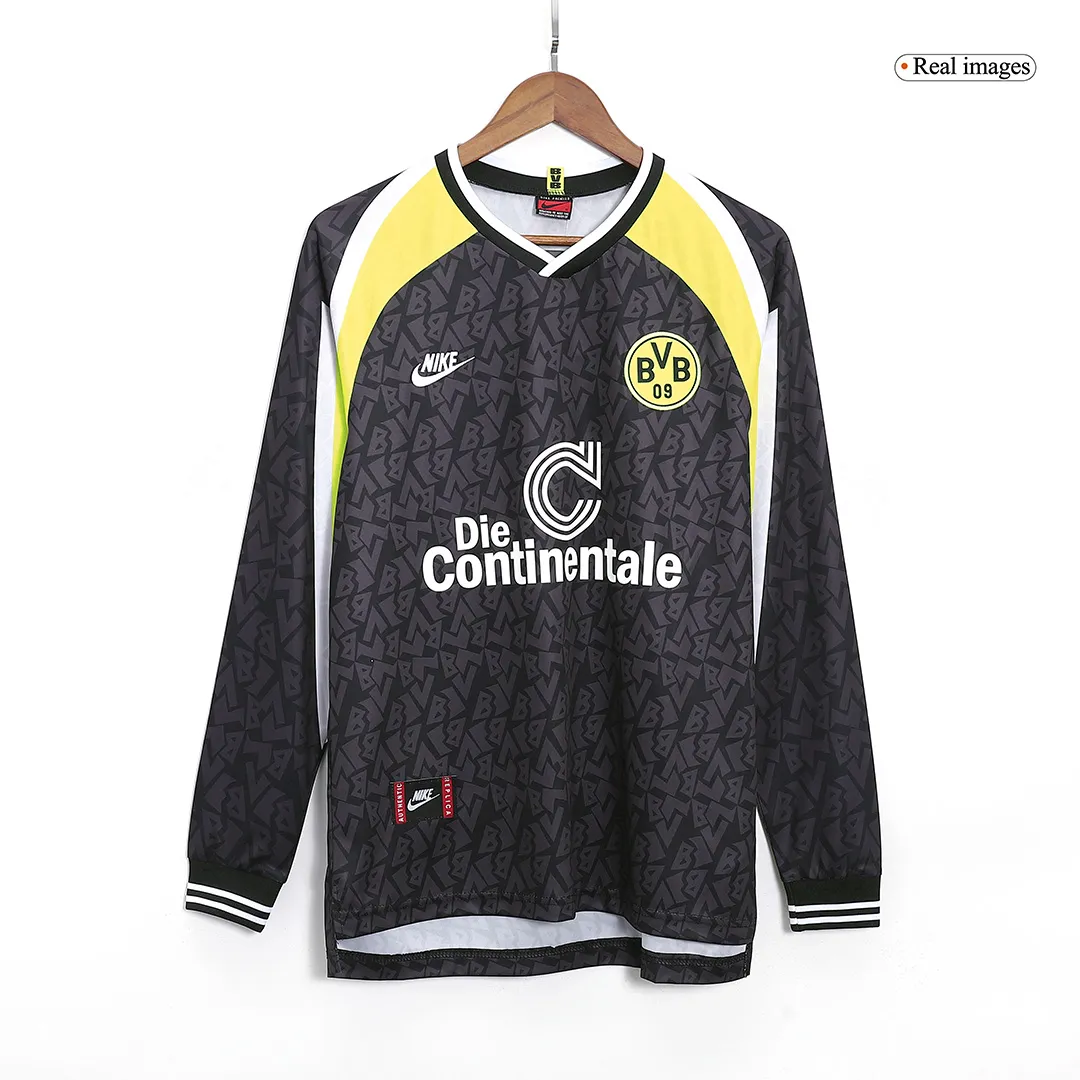 95-96 Borussia Dortmund Retro Away Long Sleeve Jersey