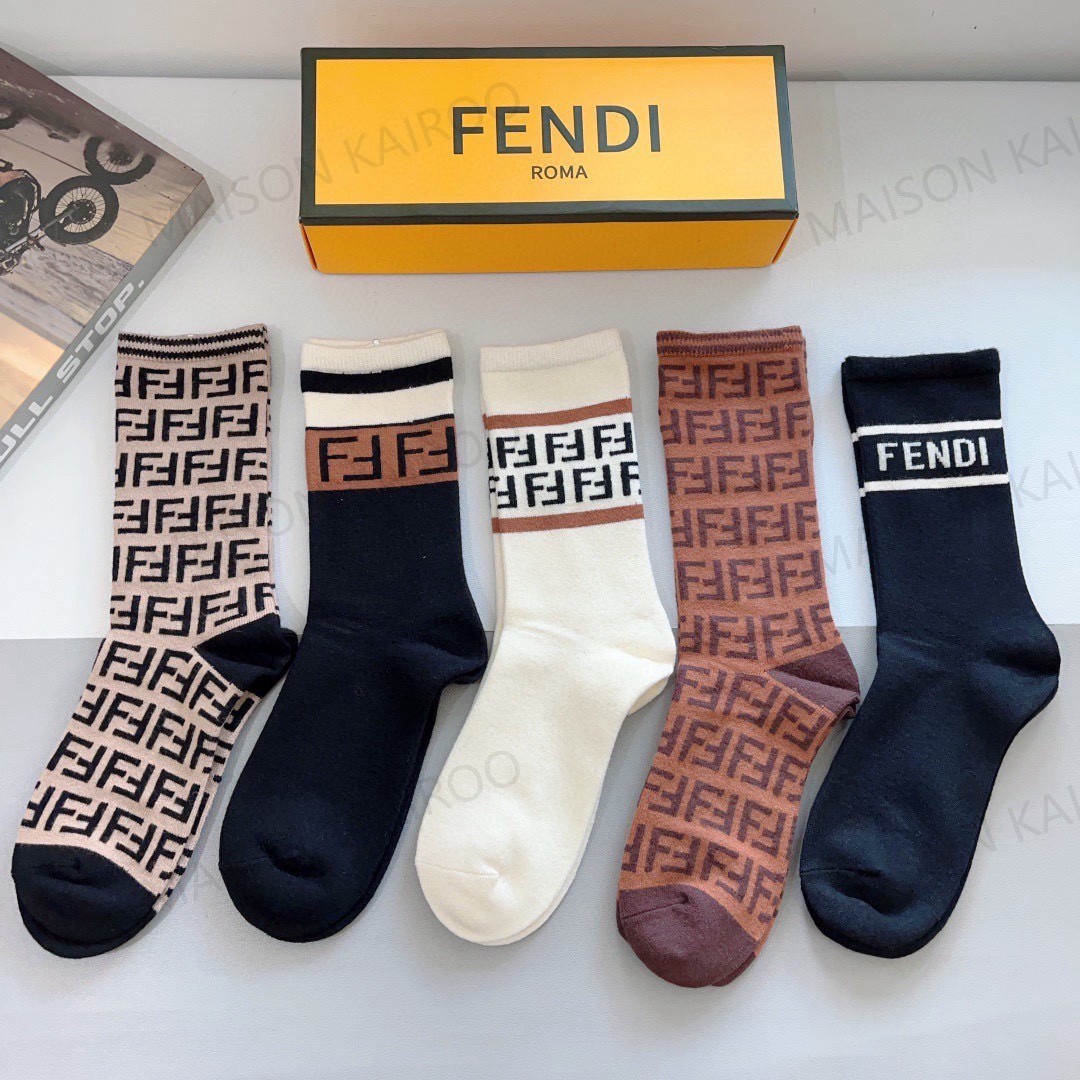 Fendi Socks 5-Pack - KAIROO