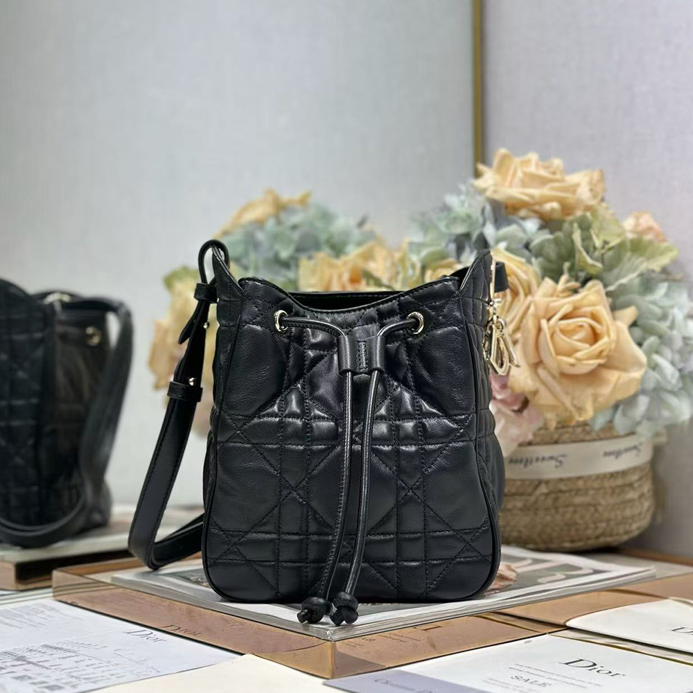 Dior Small D-Motion Bag in Lambskin Cannage(Mirror Quality)