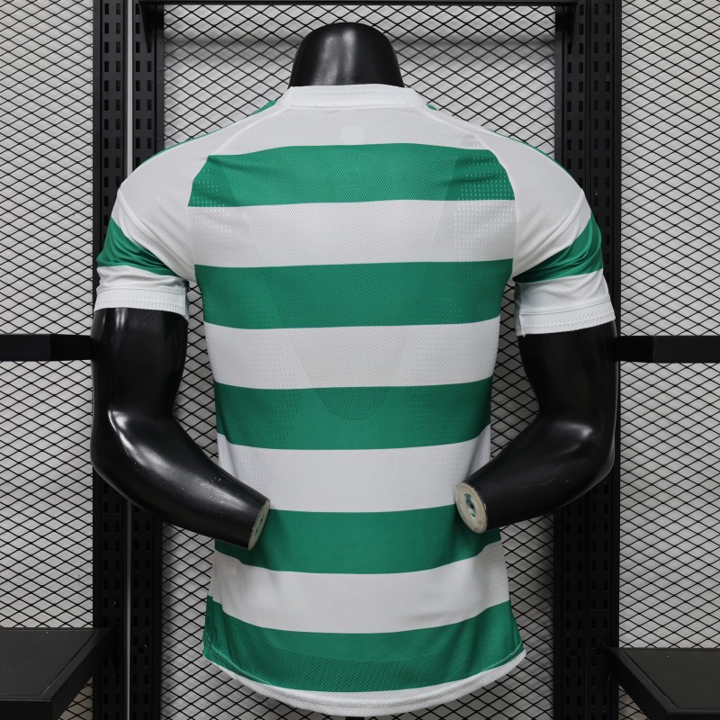 Player Version 26/27 Celtic Green & White Hooped Home Jersey S-2XL - musan