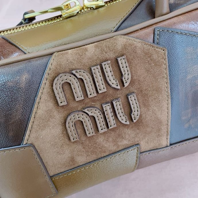 Miumiu Beau leather patch bag