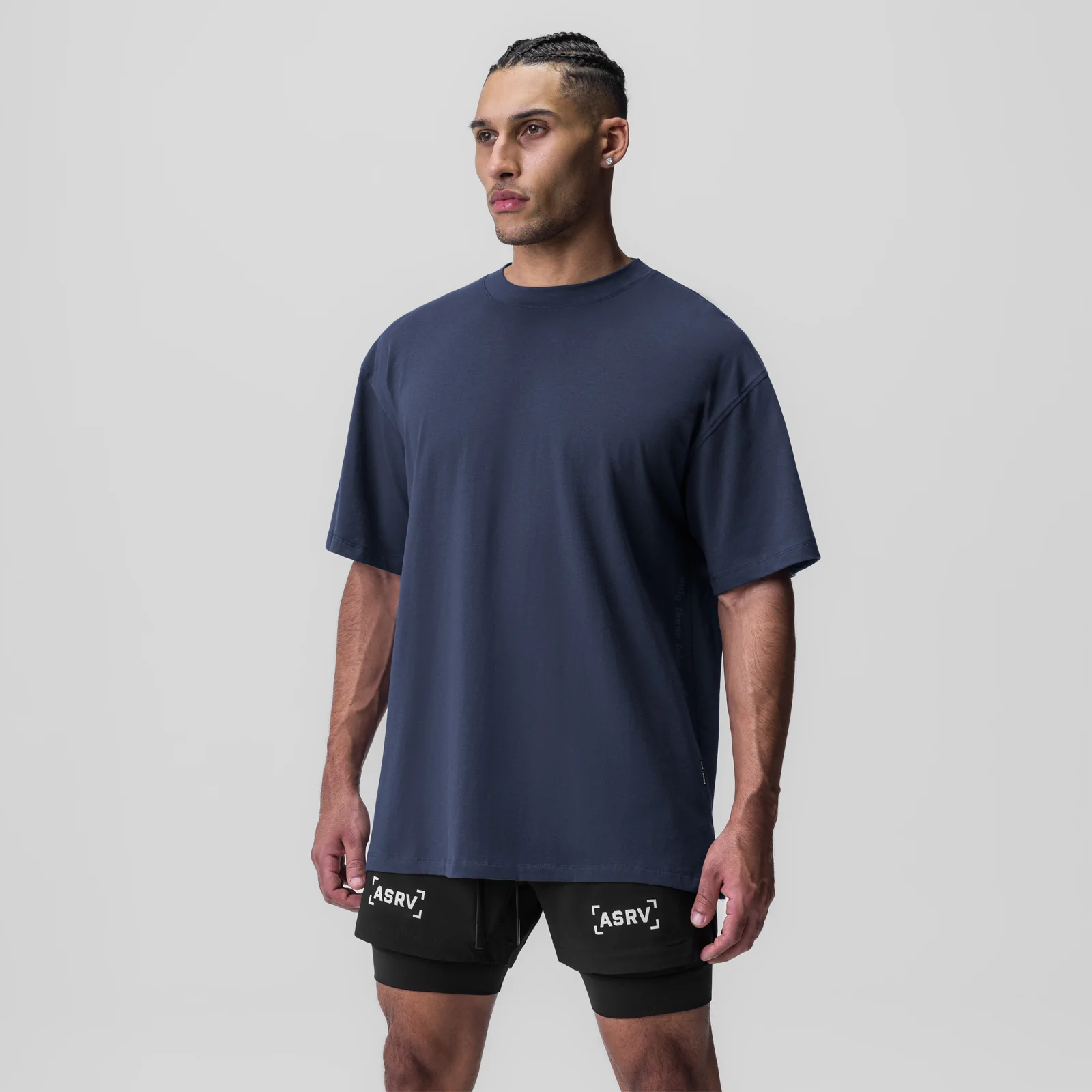 0824. Supima Oversized Tee - Navy