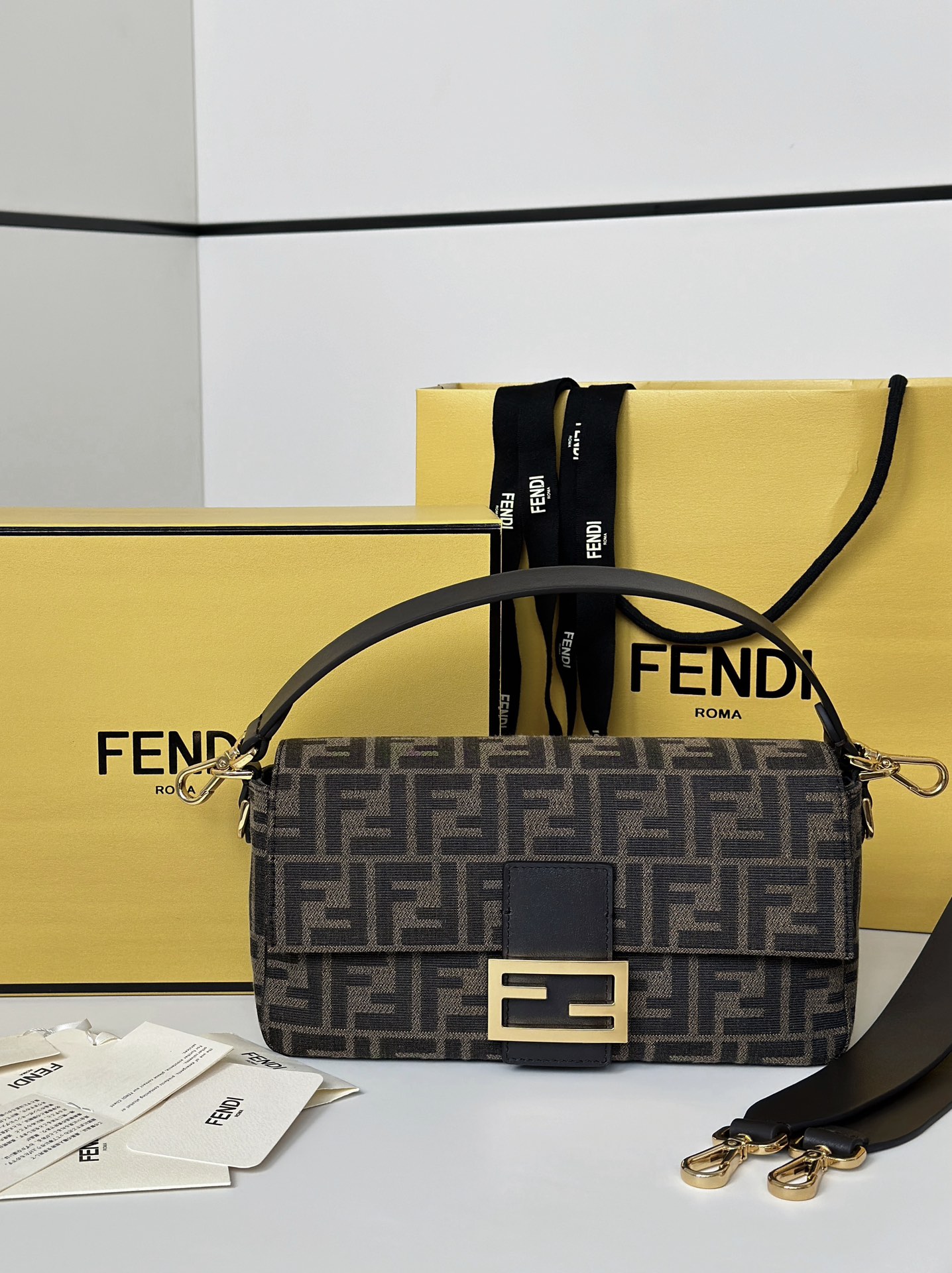 Fendi Medium Baguette Bag-Brown