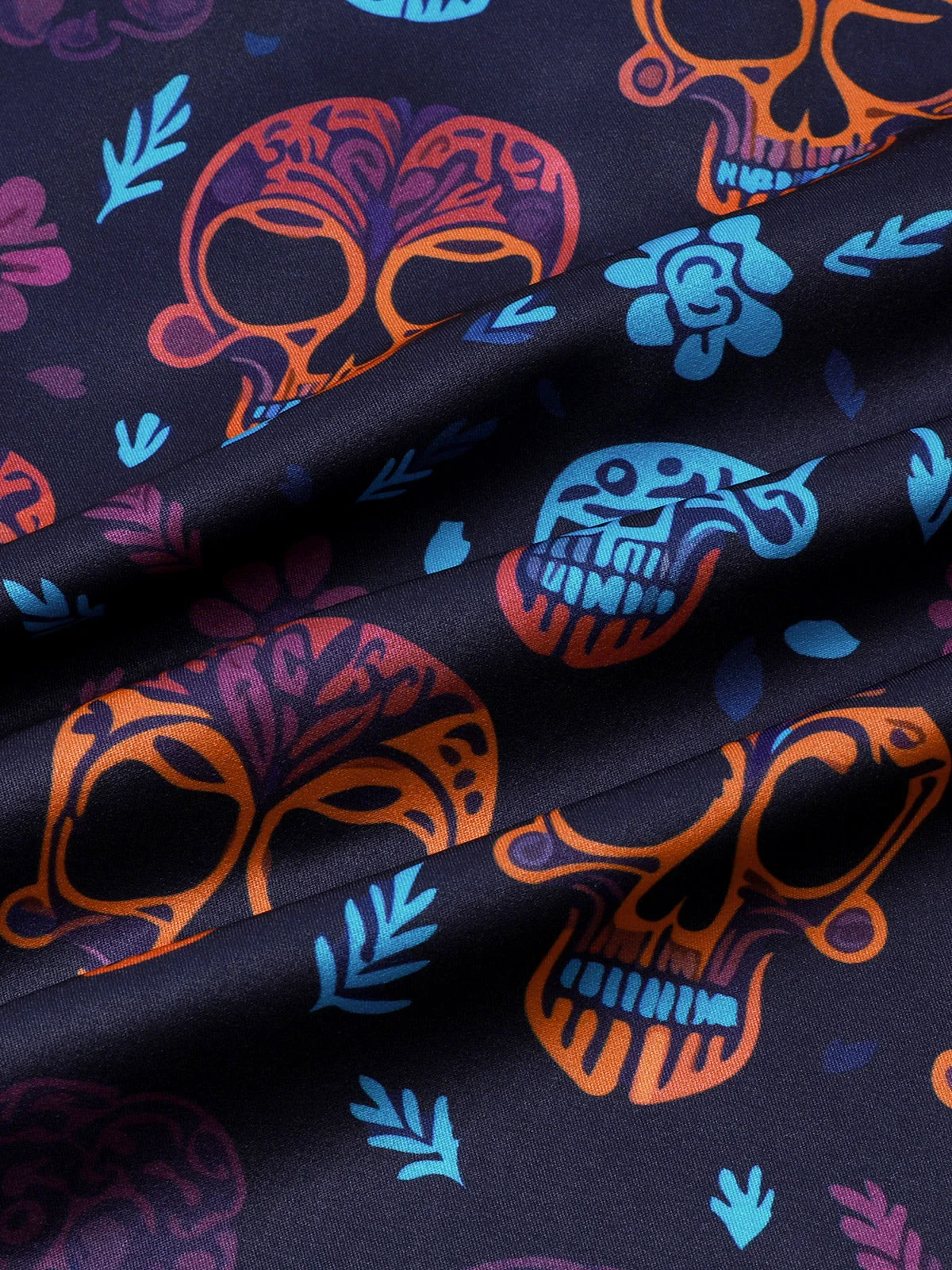 Men's Funny Skull Punk Rock Hawaiian Shirt