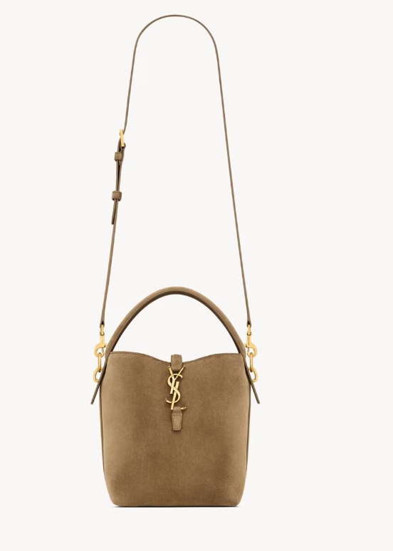 Saint Laurent Golden Leaf Suede  Small LE 37 Bag 749036