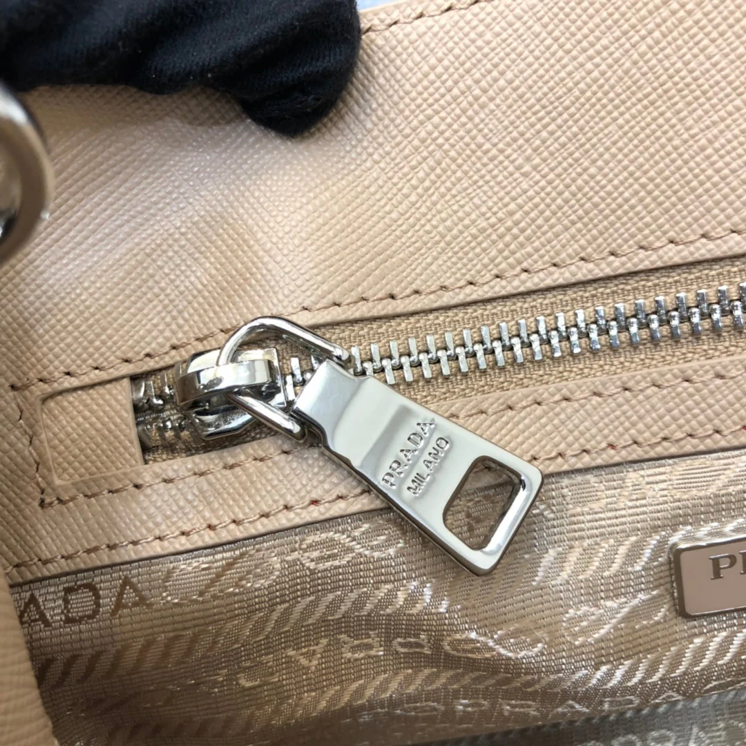 Prada MINI 23 BAG IN TAN BEIGE SAFFIANO LEATHER