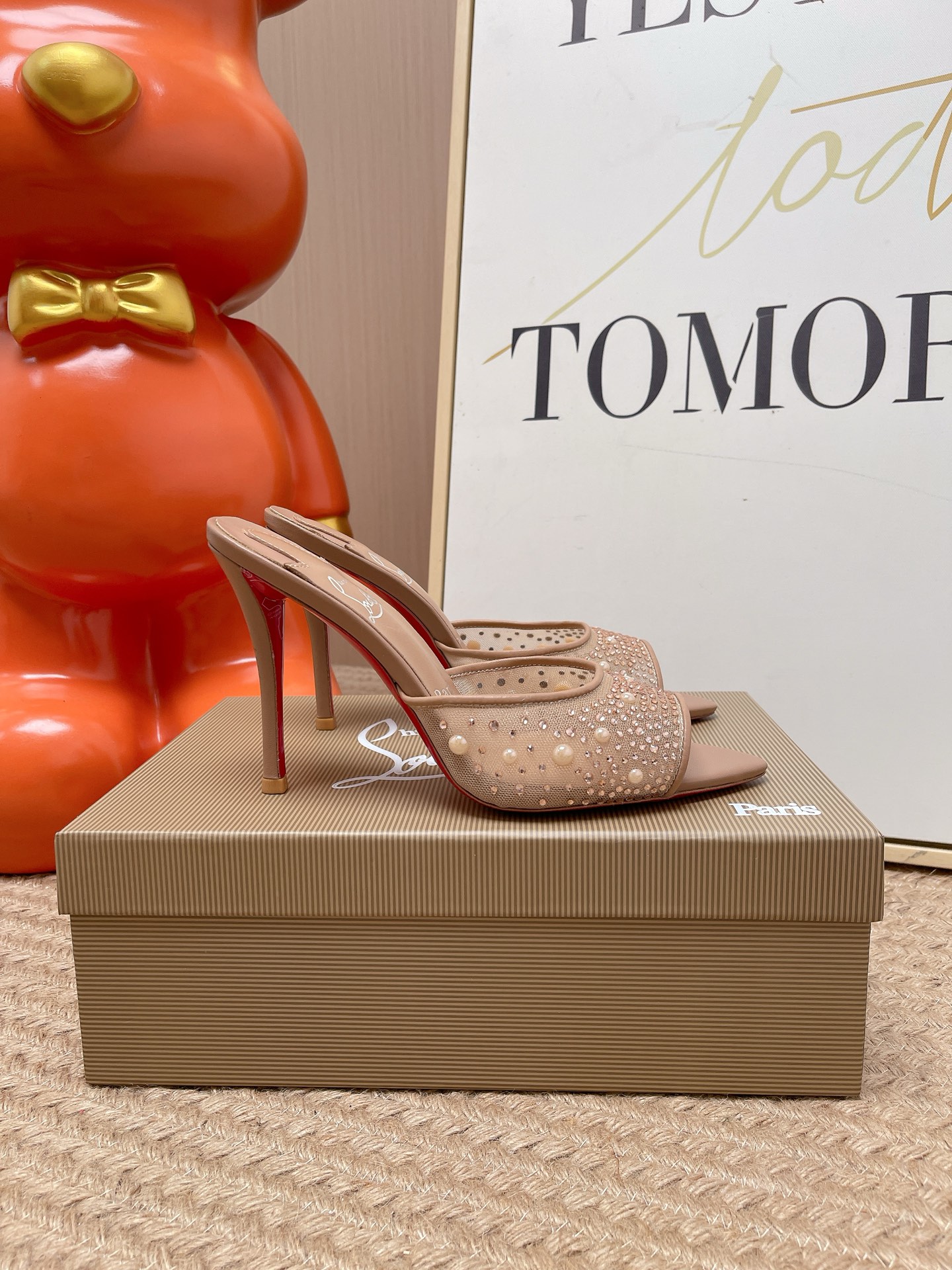Christian Louboutin shiny leather Mule