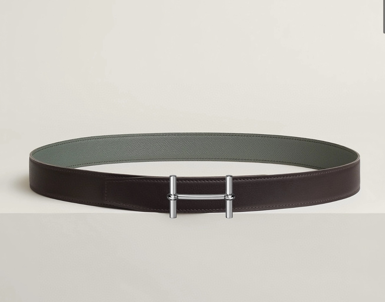 Hermes H Dancre Reversible Leather Belt 32mm