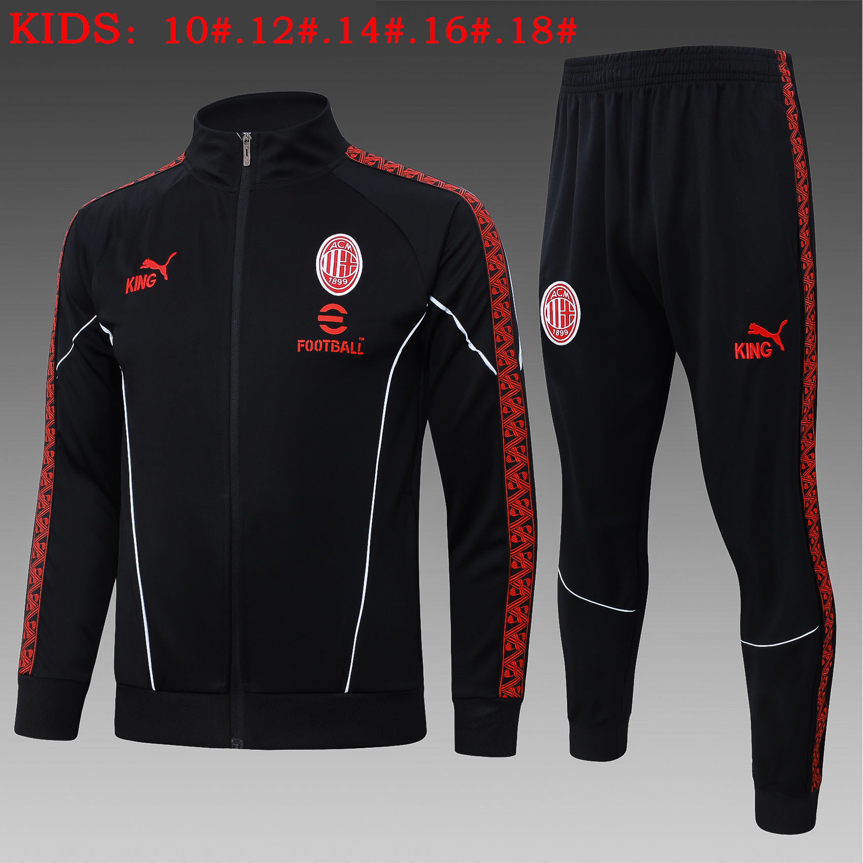 AC Milan Kids Training Suit 25/26 | Soc Jersey - Premium Football Jersey