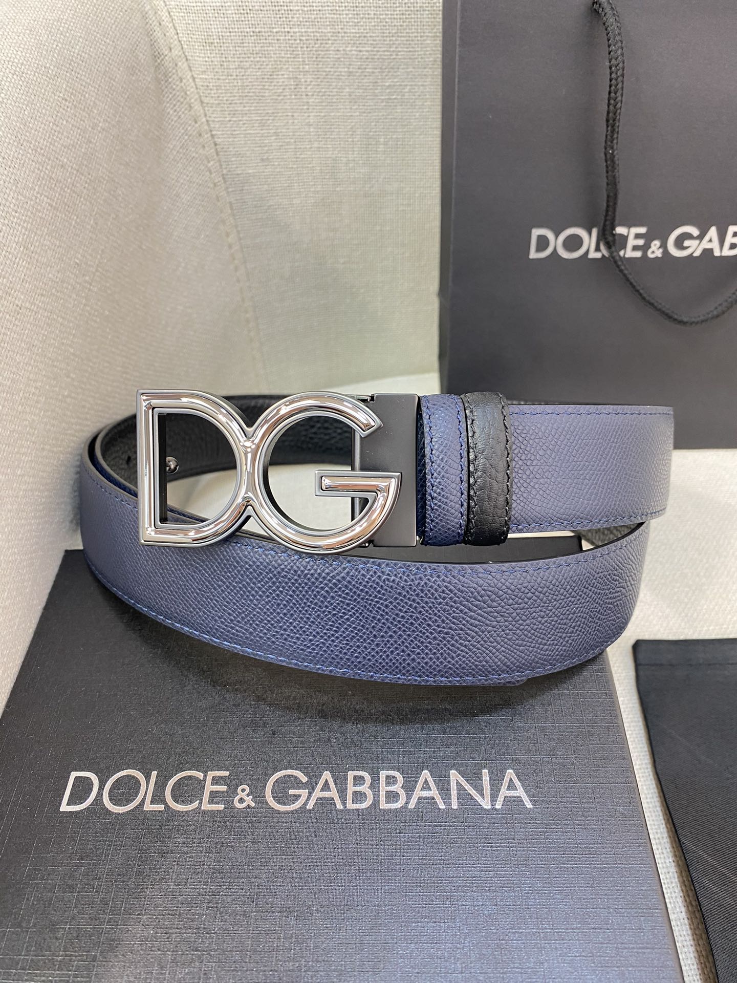 D&G Luxury DG Buckle leather Belt 3.5cm