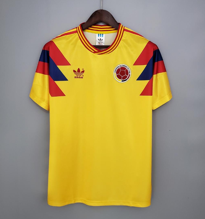Retro Colombia 1990 home Soccer Jersey S-2XL