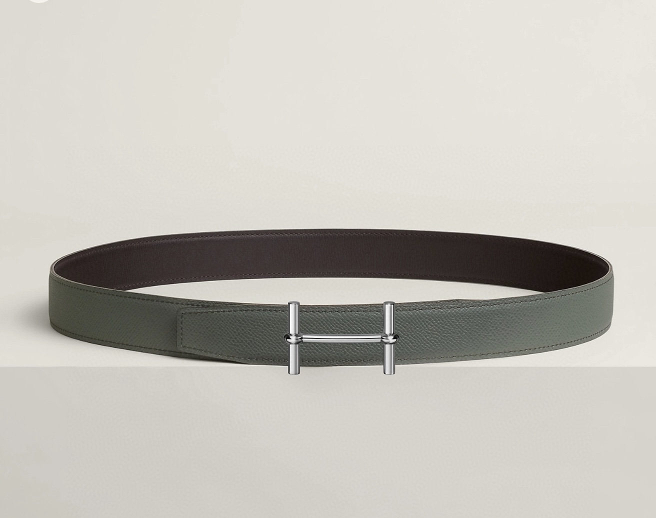 Hermes H Dancre Reversible Leather Belt 32mm