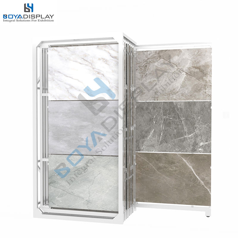 Customized Ceramics Tiles Display Stone Sample Sliding Stand Rack Tile Display Racks Eagle Slideable Tile Display Rack