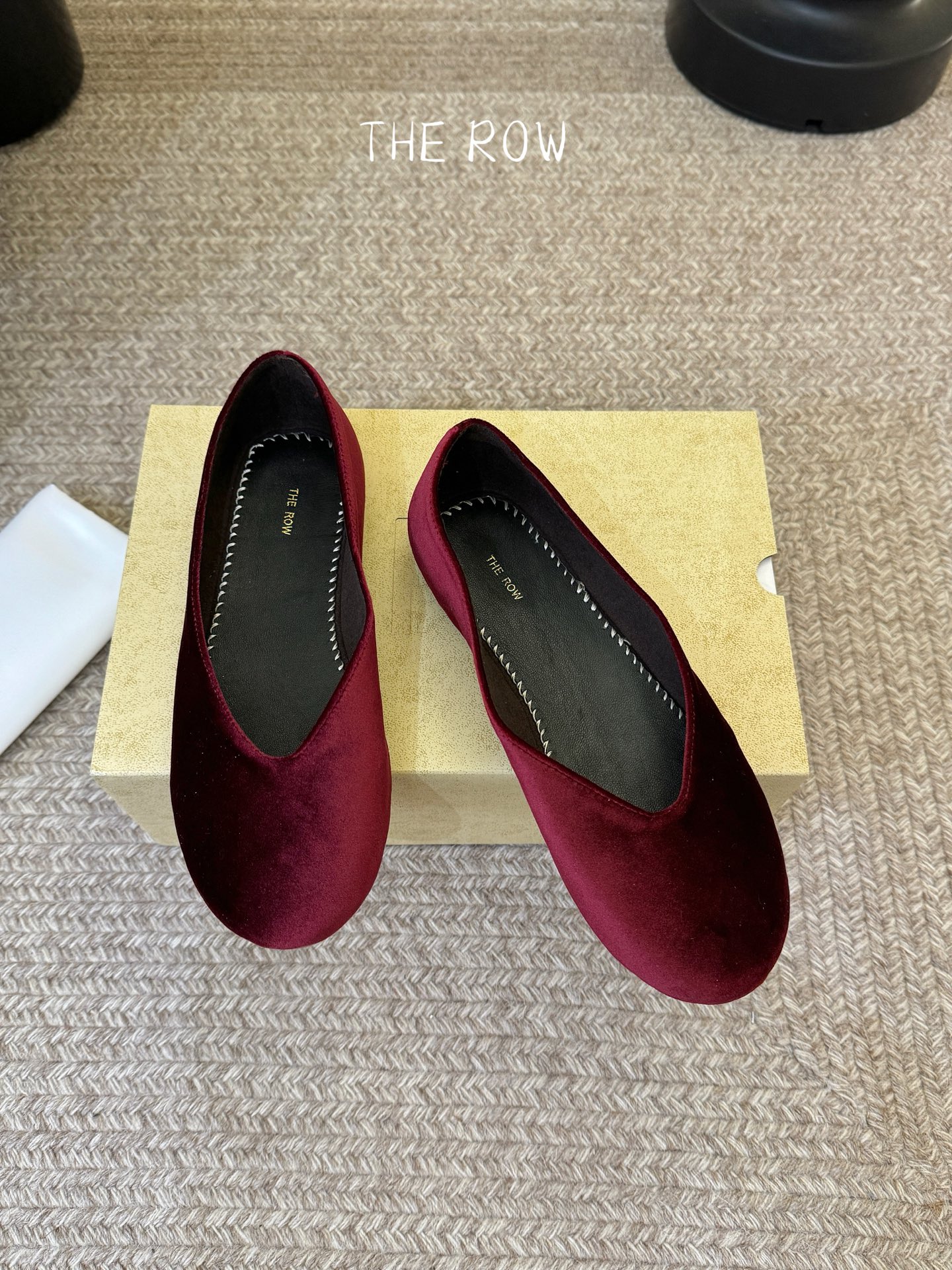 The Row Ponti Velvet Ballet Flat