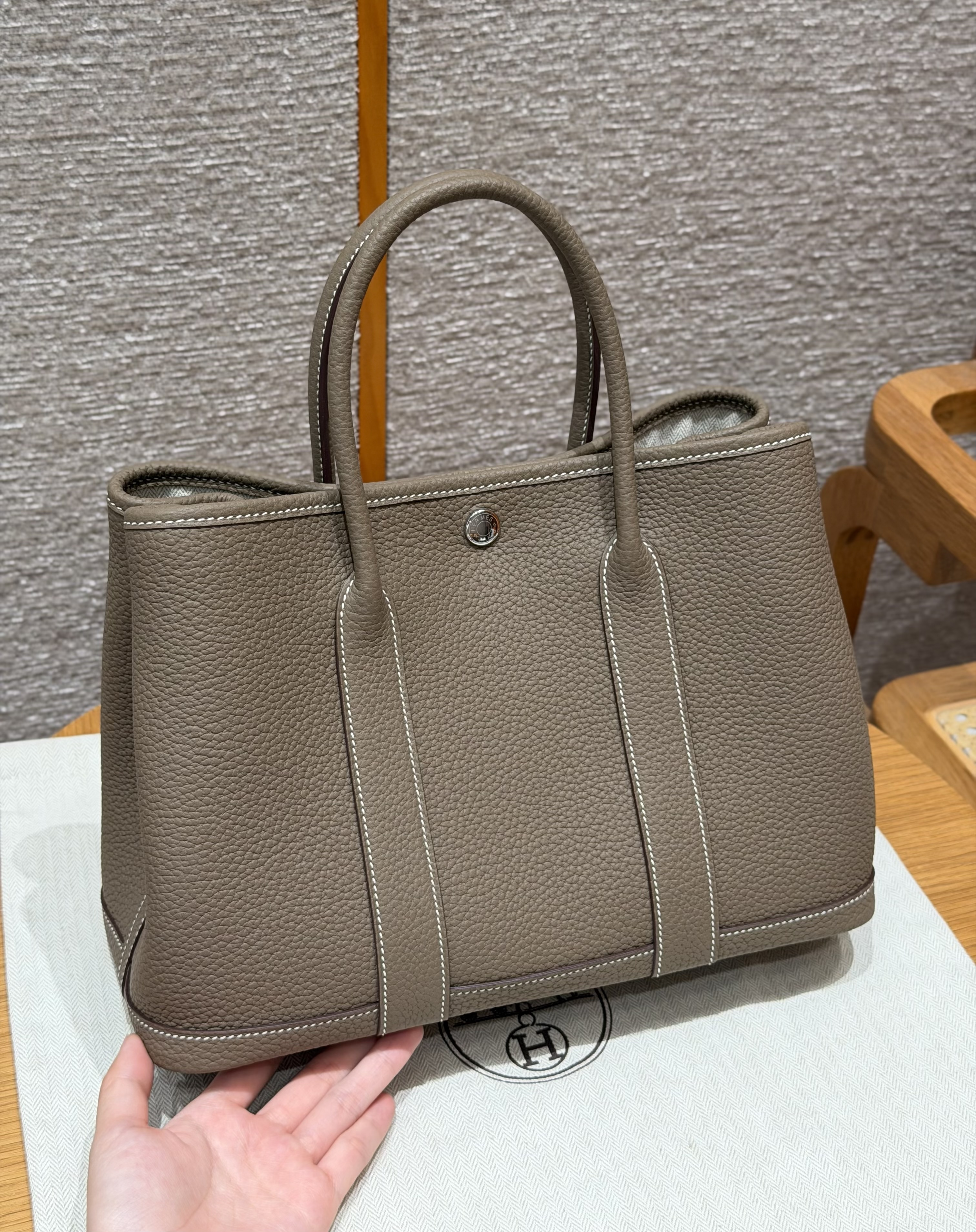 Hermes Etoupe Negonda Garden Party 30 TPM