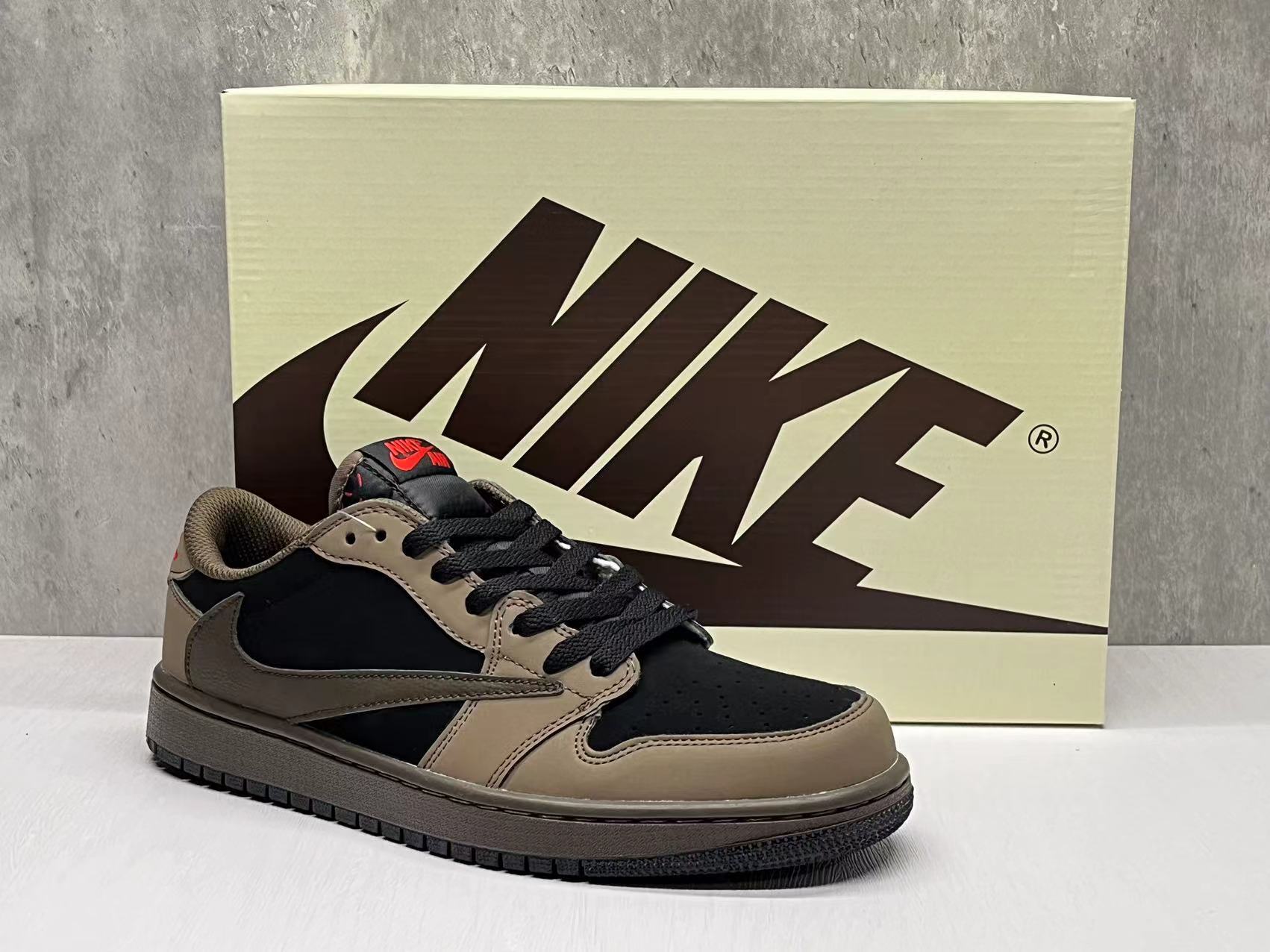 2025-26 AJ1 US Men's Sizes6 to 11 in half sizes Black Brown Chocolate Low cut Inverted Hook Shoes tianlong