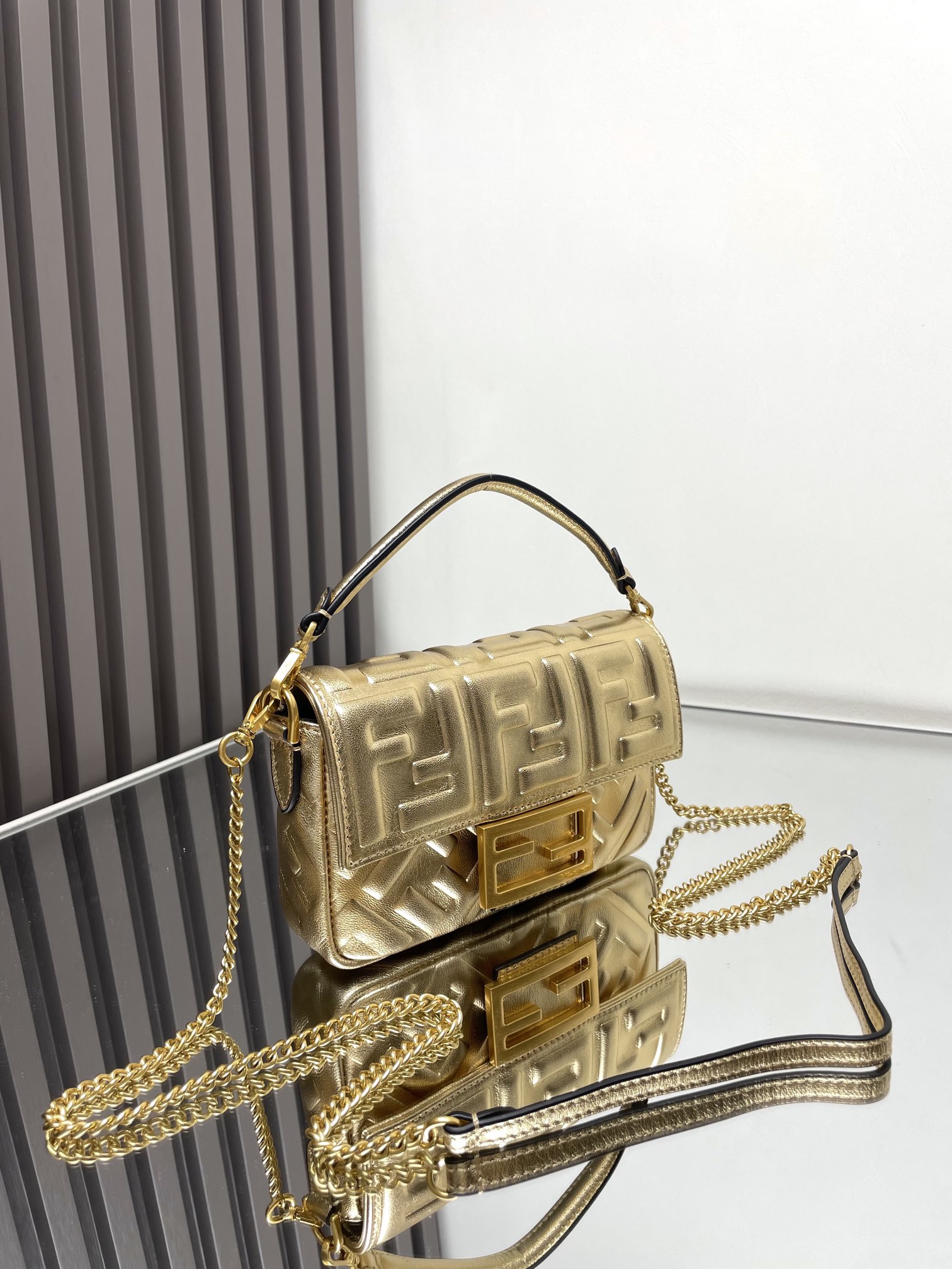 Fendi Chain Mini Bag-Gold