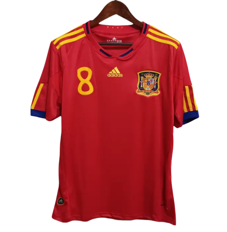 Spain Retro Jersey Home World Cup 2010