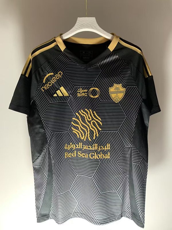 25/26 Al-Ahli Saudi FC Black with Geometric Pattern Jersey S-2XL