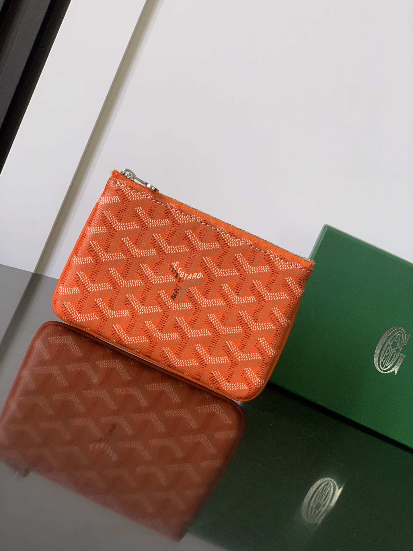 Goyard Sénat Mini Pouch in Orange
