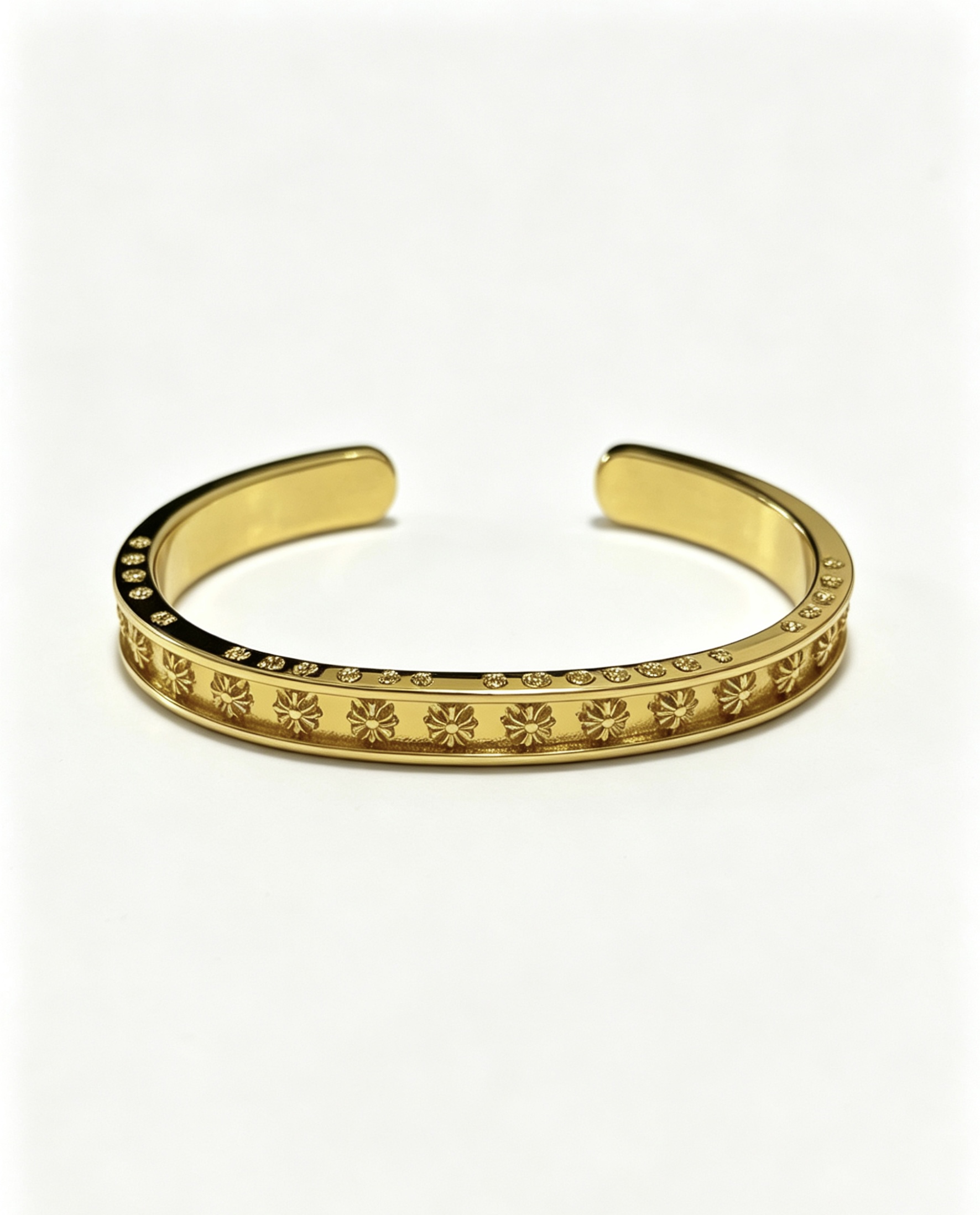 Chrome Hearts Gold Open Bracelet