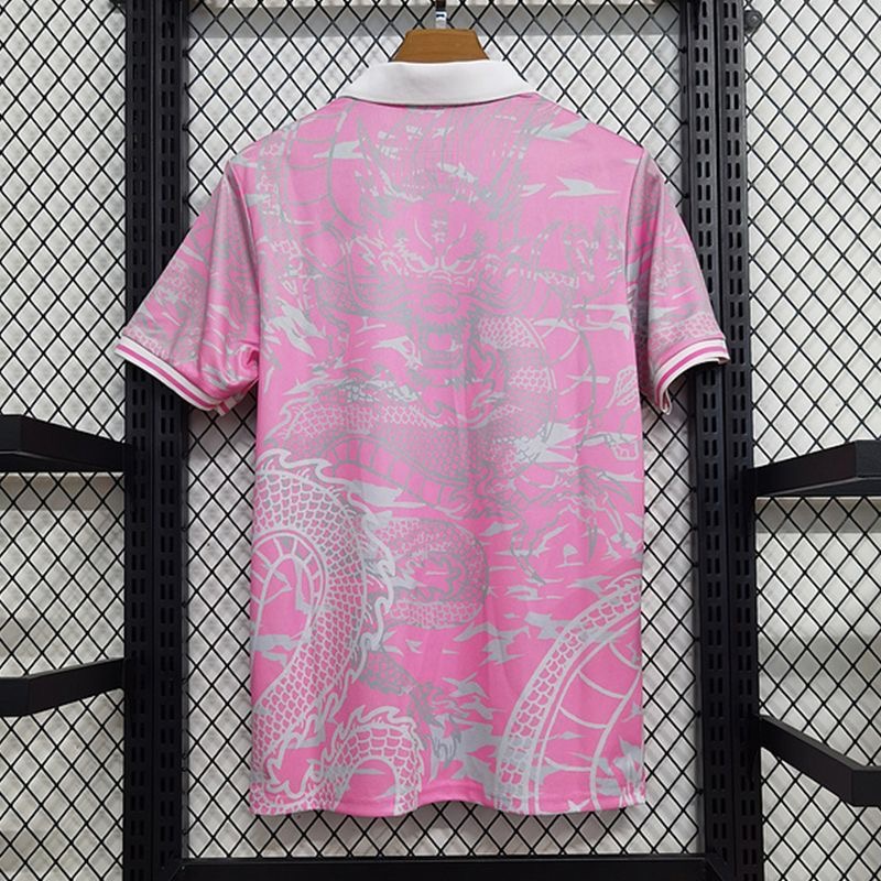 Real Mαdrid Classic pink dragon pattern training uniform  S-2XL