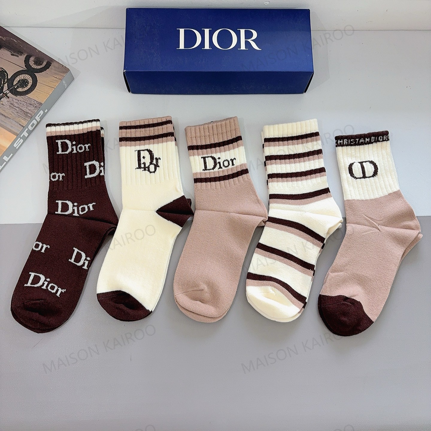 Dior Socks 5-Pack - KAIROO
