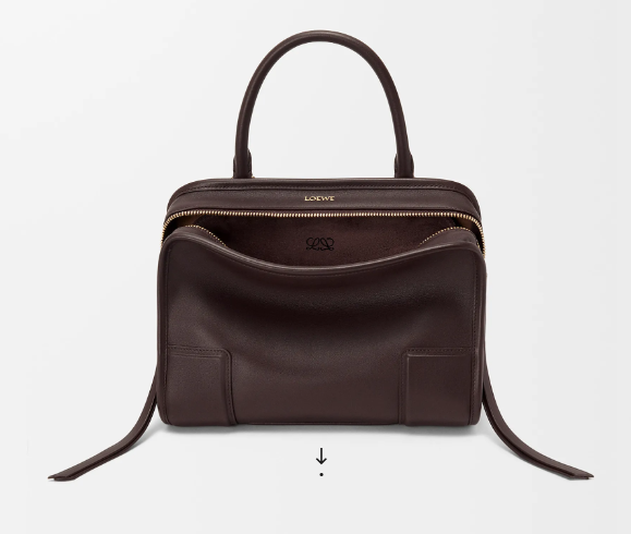 Loewe Small Amazon 180 Handbag in Nappa leather-Dark brown