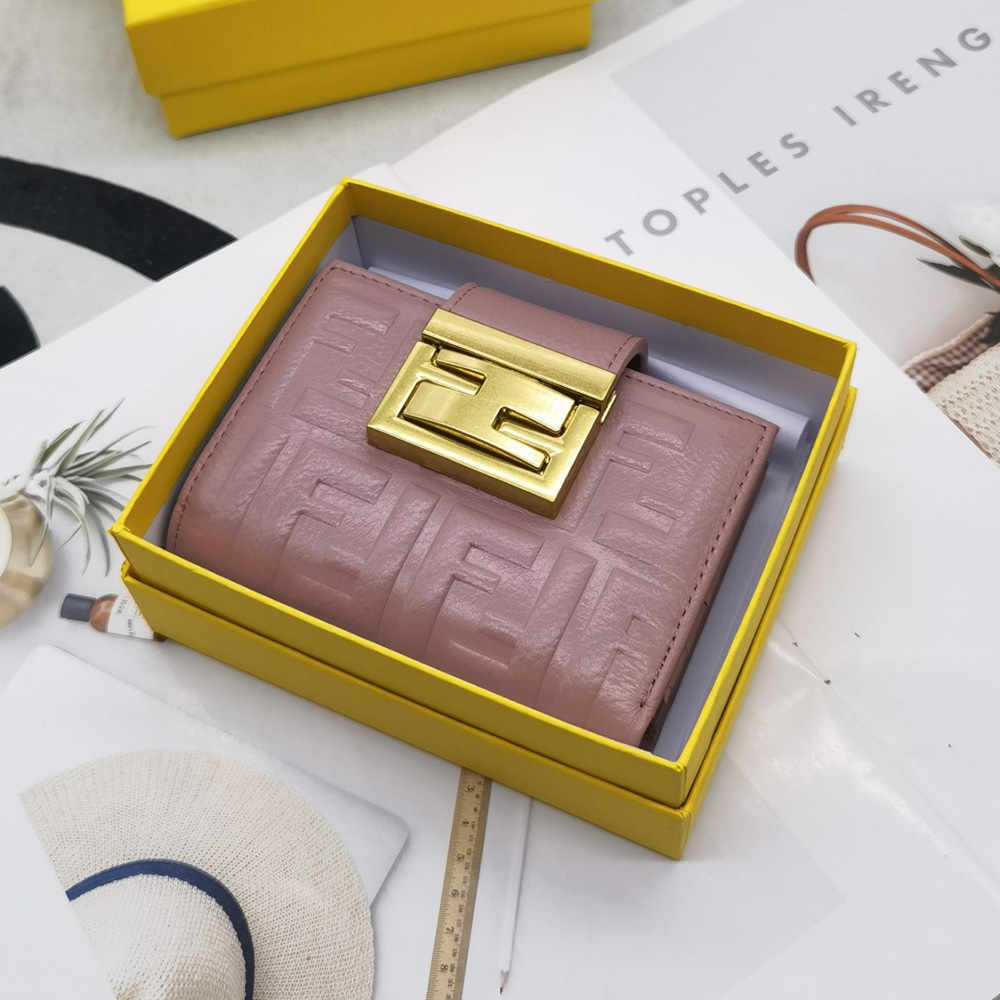 FENDI Lambskin leather Wallet card holder