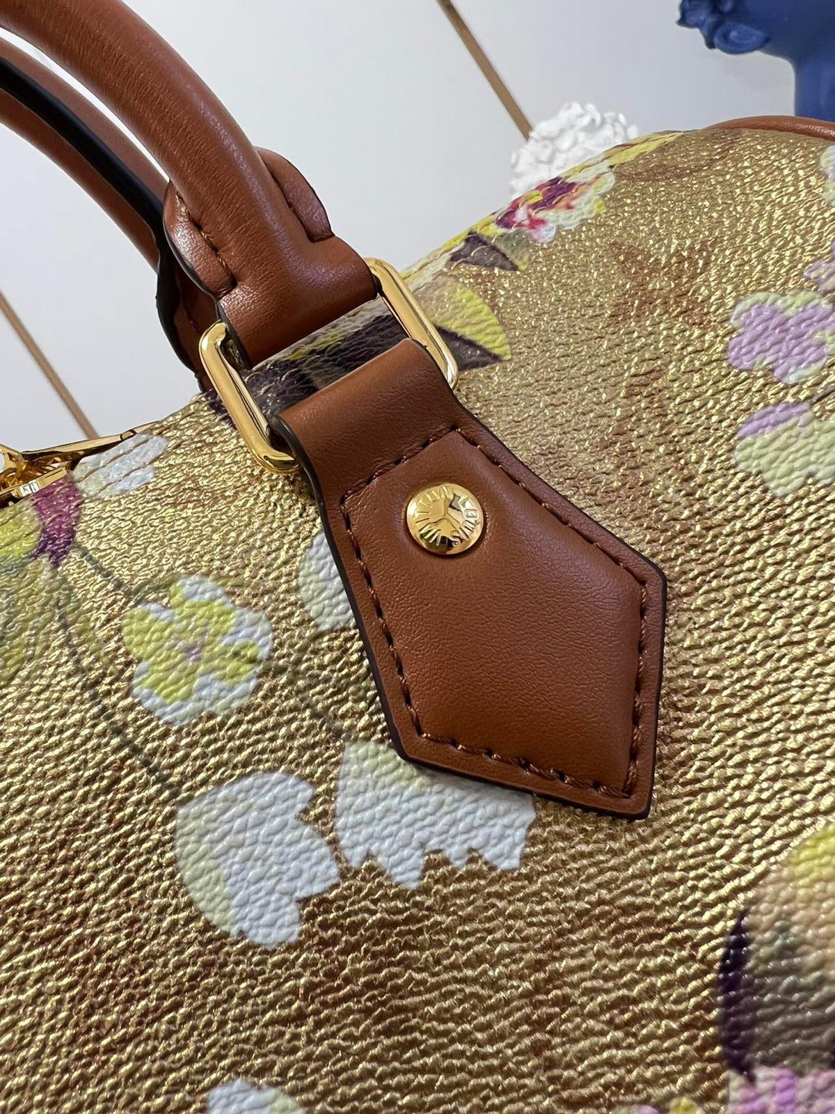 Louis Vuitton LV Speedy Bandouliere 25cm bag in Gold Monogram