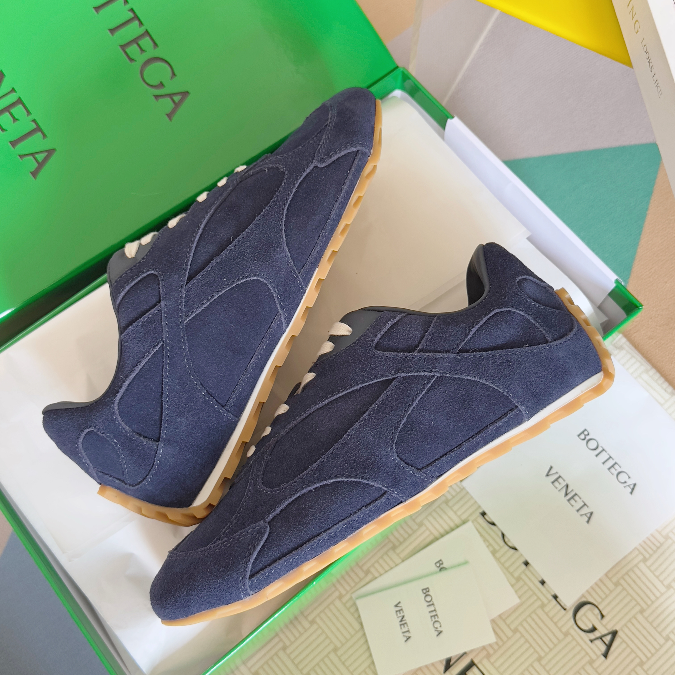 Bottega Orbit Suede Unisex Sneaker Dark blue