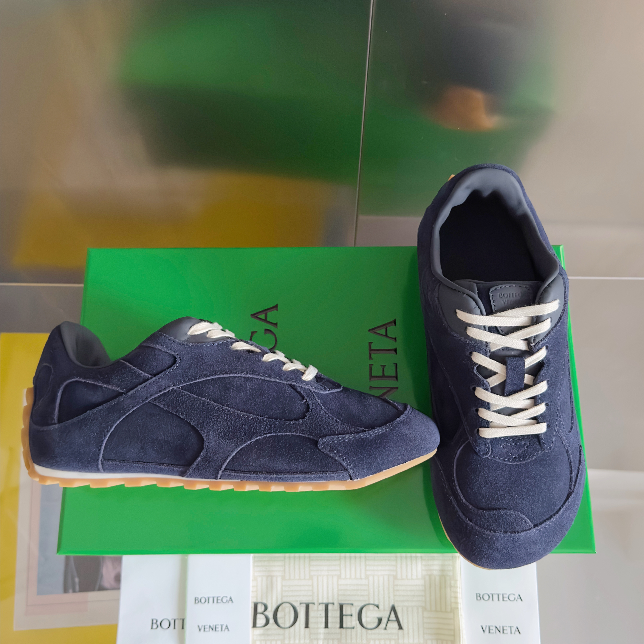 Bottega Orbit Suede Unisex Sneaker Dark blue