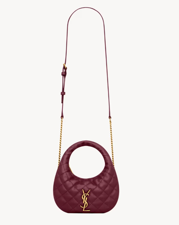 YSL Saint Laurent Icarino Mini Bag in Quilted Nappa-Rouge Cabernet  871329