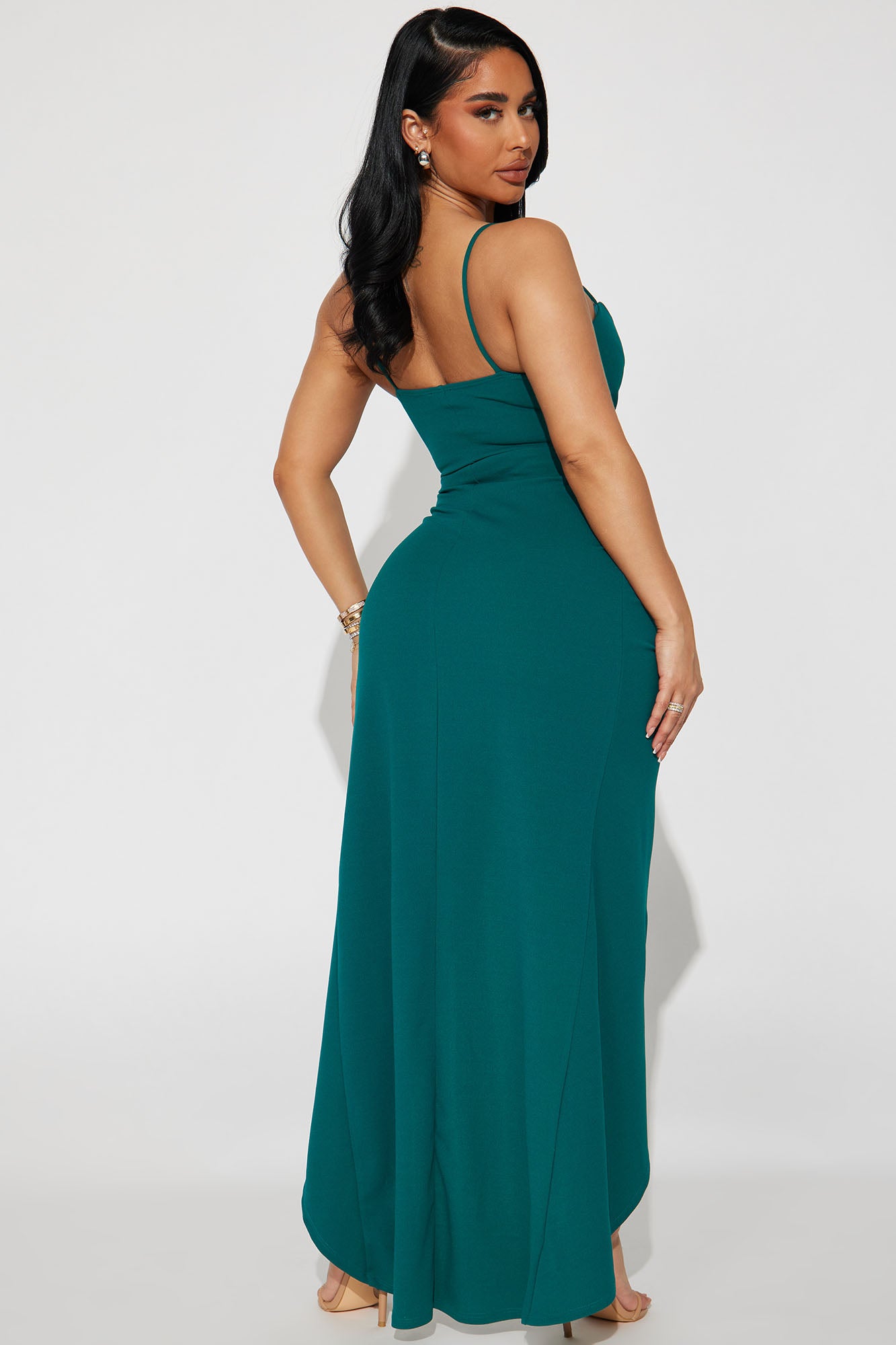 Elegant Night Maxi Dress - Emerald