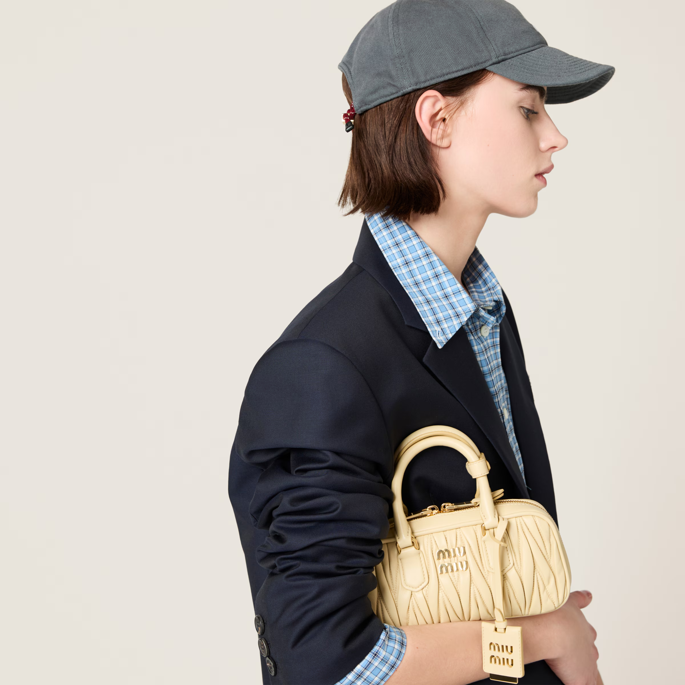 Miu Miu Arcadie matelassé nappa leather mini-bag (Mirror Quality)